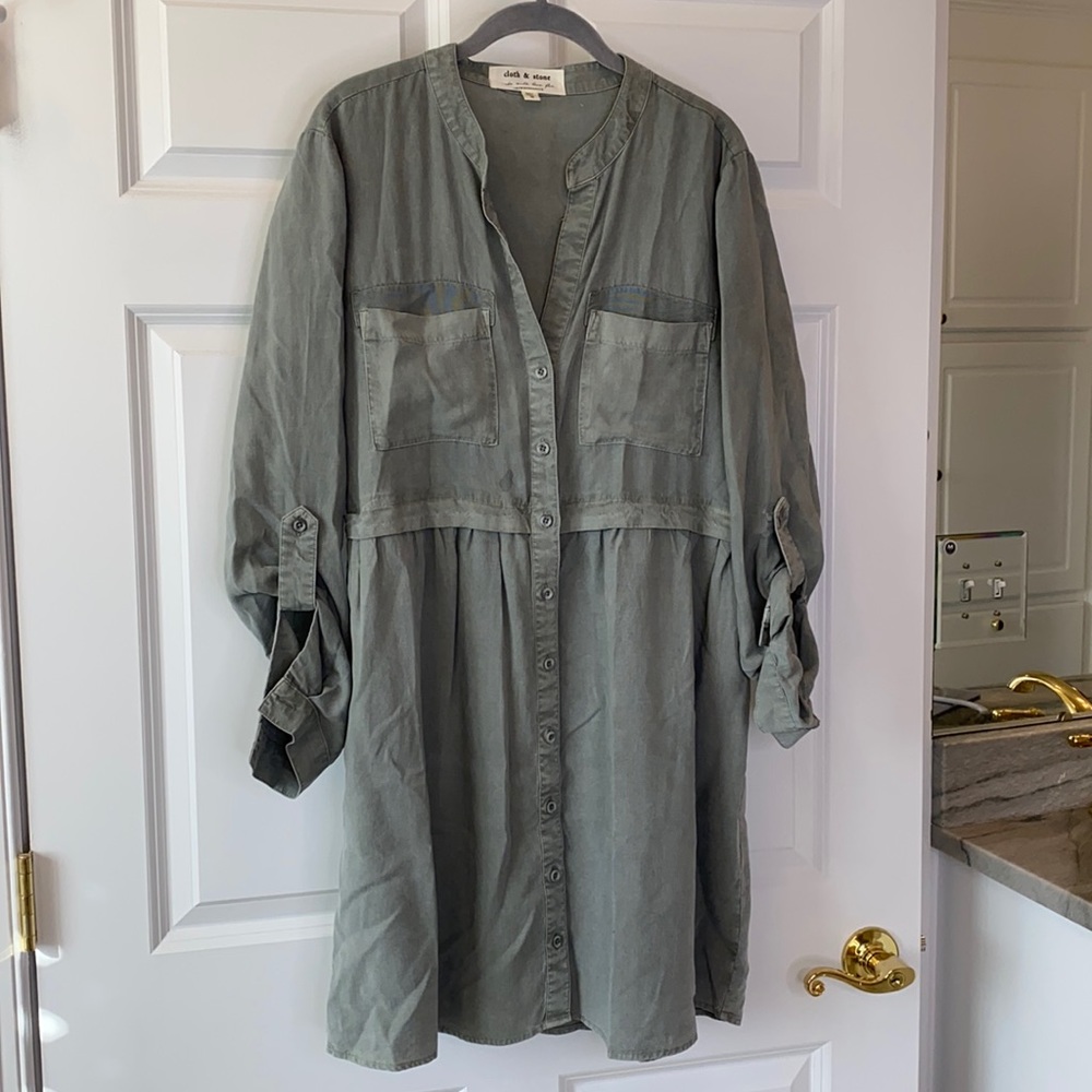 Cloth & Stone gray/Blue Soft Dress